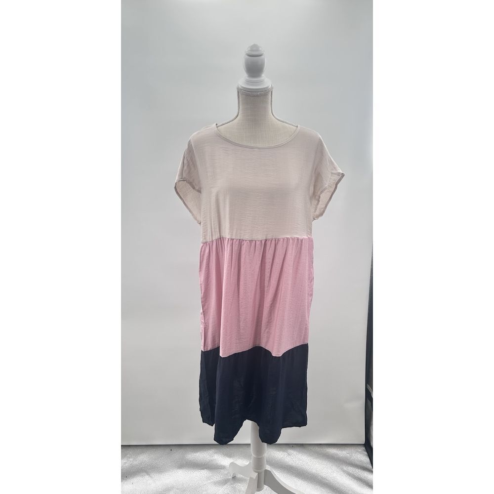 Emery Rose Dress Womens Large Colorblock Tiered‎ Flowy Feminine Romantic NWT